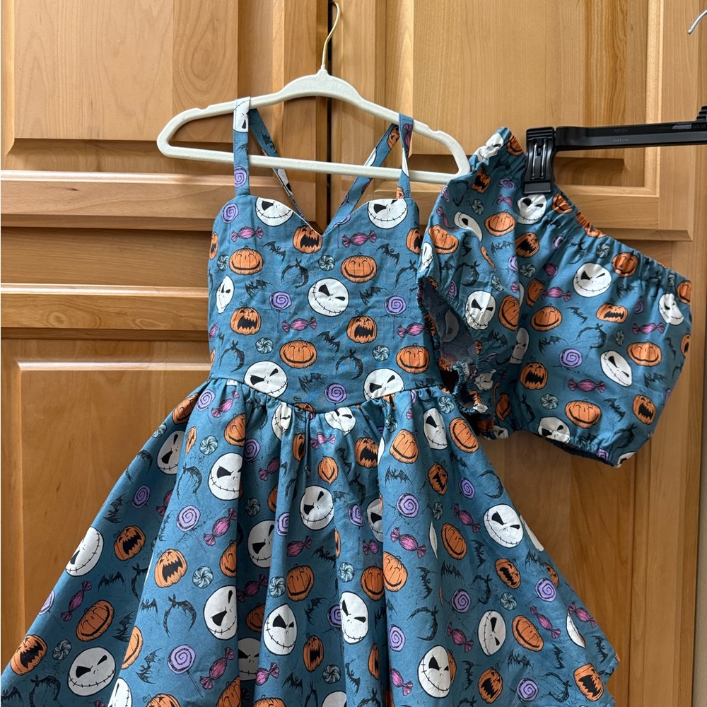 Lu and ro jack skellington dress with bloomers